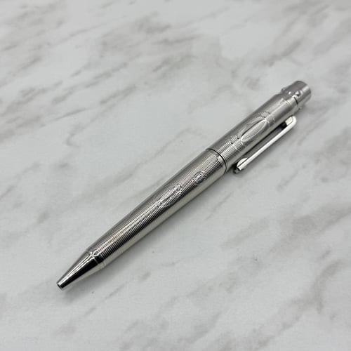 Silver Stream pen with parallel engravings