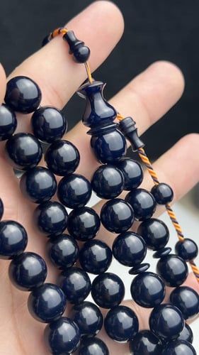 سبحة فاتوران كحلي بشفافية