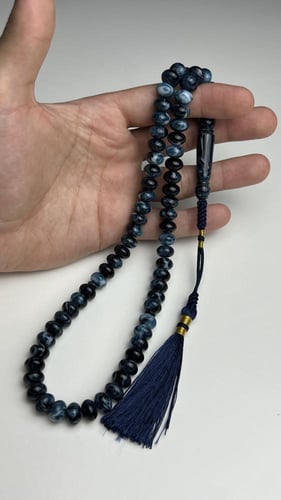 سبحة بكلايت تركوازي بحري