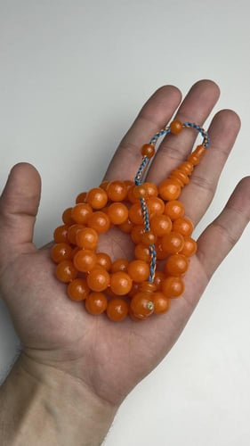 سبحة فاتوران برتقالي معرق