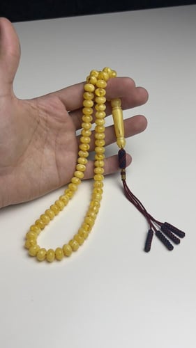 سبحة بكلايت أصفر معرق