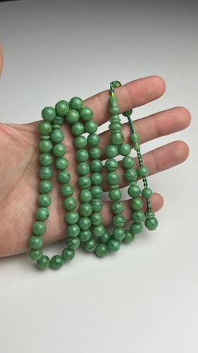 سبحة فاتوران أخضر بتعريق