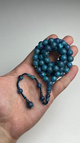 سبحة فاتوران أزرق بتعريق