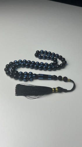 سبحة بكلايت أزرق شفاف