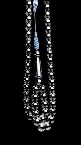 سبحة بكلايت كحلي شفاف مع كركوشة