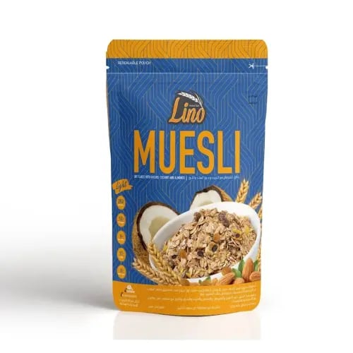 لينو موسلي رقائق الشوفان مع جوز الهند والزبيب والل...