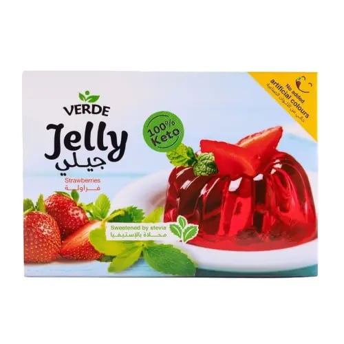 جيلي فراولة كيتو خالي من السكر ( فيردي )