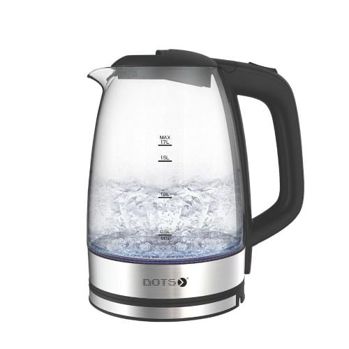 Dots Water Kettle 1.7 Liter Glass 2200 Watt BBK102...