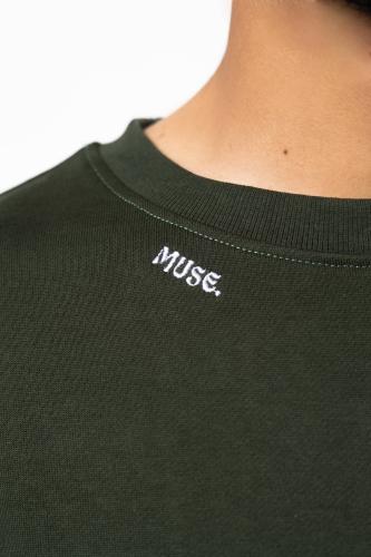 Olive-colored sweatshirt