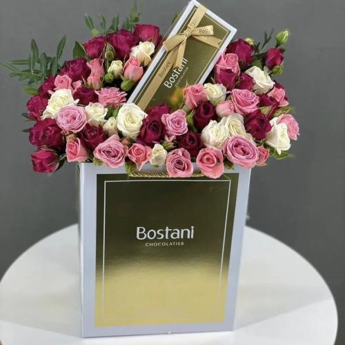 بوكس ورد منسق مع شوكلت بستاني