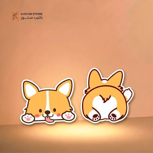 Car sticker in the shape of a dog