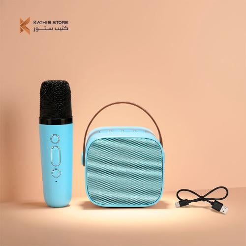 Karaoke device with microphone