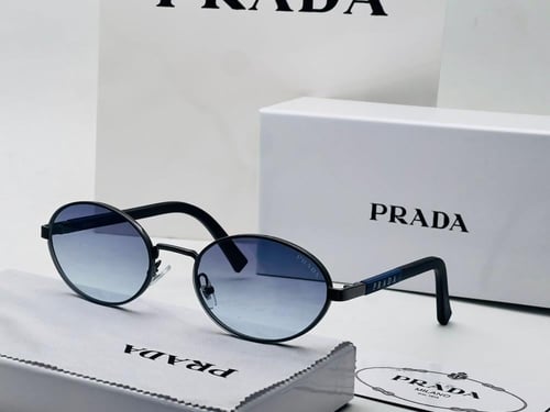 نظارات برادا رجالية بعدسات زجاجيه واطار معدني انيق