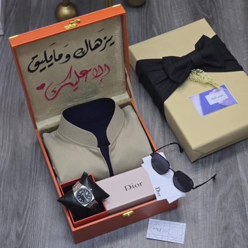 بوكس سديري شتوي + نظارة +ساعه رجاليه