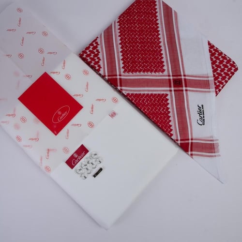 اقمشة رجالية طقم قماش صيفي مع شماغ عدة ماركات