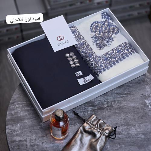 هدايا العيد للرجال قماش مع شال وعطر