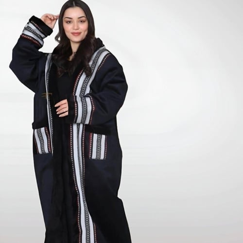 فروة شتوية نسائية سدو لون اسود