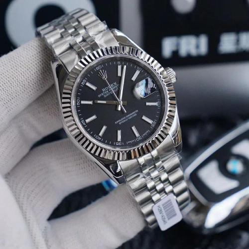 ساعه رولكس دايت جست مينا سوداء ستيل _ Rolex Dateju...