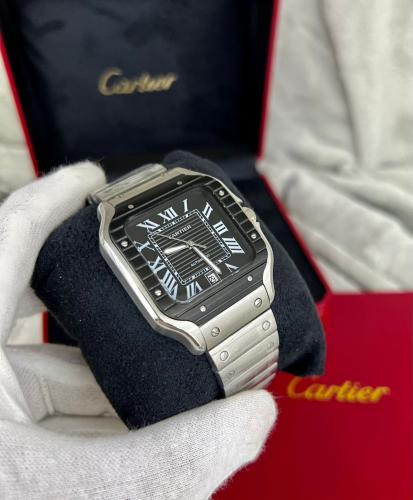 ساعه سانتوس دي كارتير 41mmميناء اسود رجالي تماتيك...