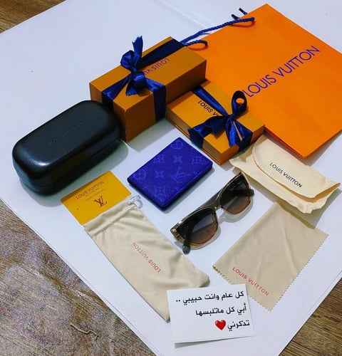 نظارات شمسية لويس فيتون رجالية فخمة مع كامل الملحق...
