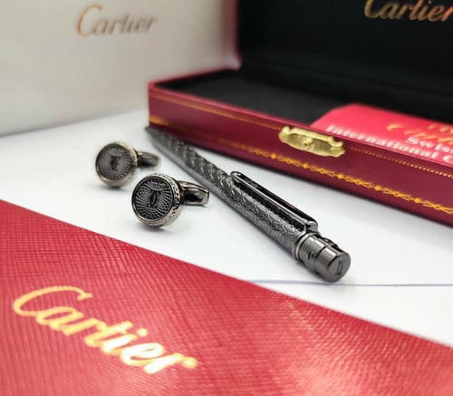 قلم مع كبك كارتير فاخر -بصمة هدية