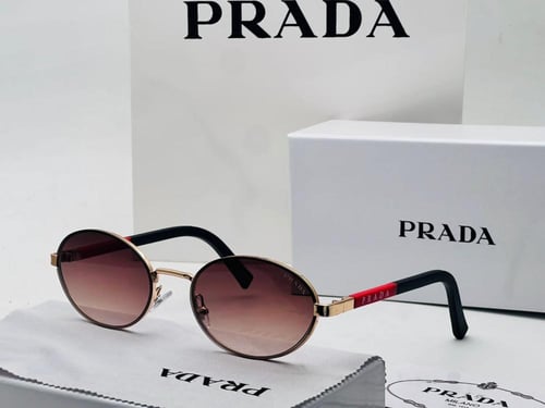 نظارات برادا رجالية بعدسات زجاجيه واطار معدني انيق