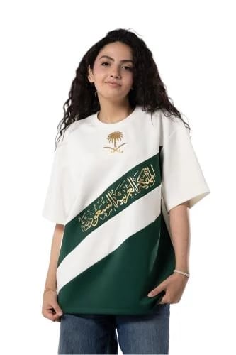 تيشيرت اليوم الوطني السعودي _ اوفر سايز