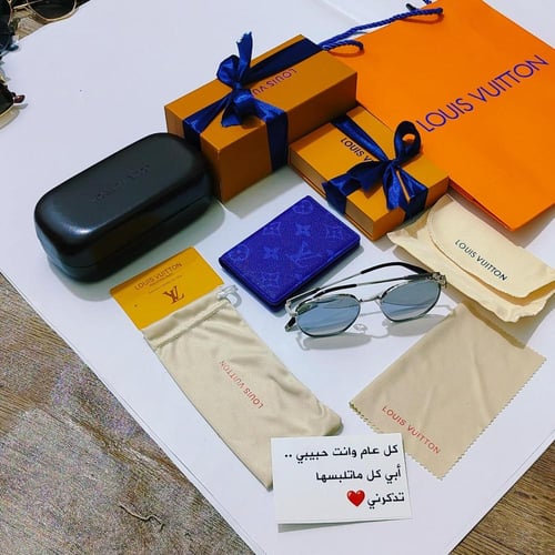 نظارات شمسية لويس فيتون رجالية فخمة مع كامل الملحق...