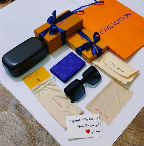 نظارات شمسية لويس فيتون رجالية فخمة مع كامل الملحق...