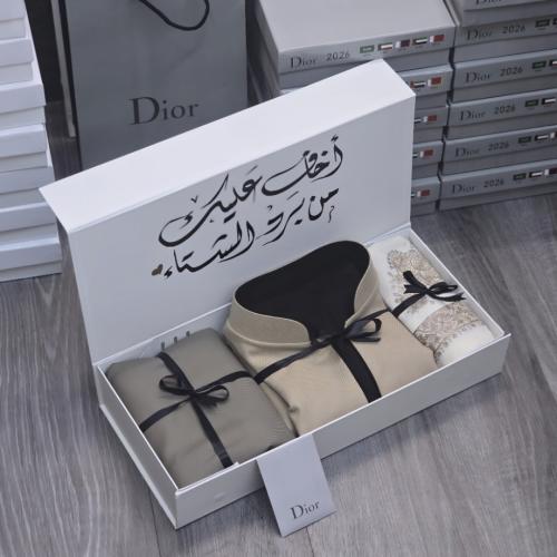 طقم شتوي رجالي سديري + قماش + شال كشميري من ديور