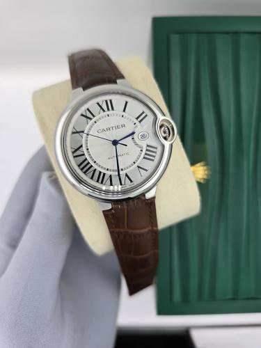 ساعه كارتير بالون بلو رجالي جلد اسود مكينة توماتيك