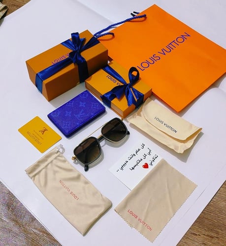 نظارات شمسية لويس فيتون رجالية فخمة مع كامل الملحق...