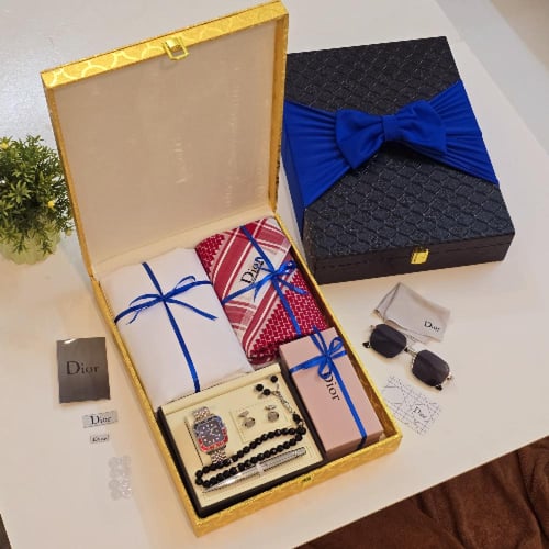 بكس رجالي ملكي فاخر باللون الأسود-بصمة هدية