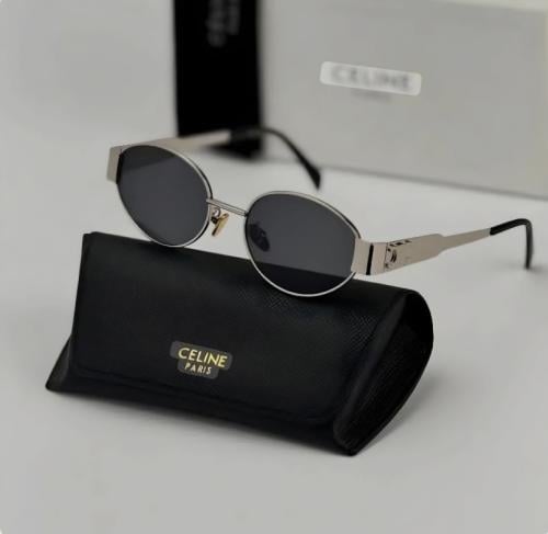 نظاره سيلين Celine شمسية بإطار فضي عدسات سوداء