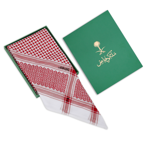 شماغ ملكي خاص أحمر فاتح اصدار خاص