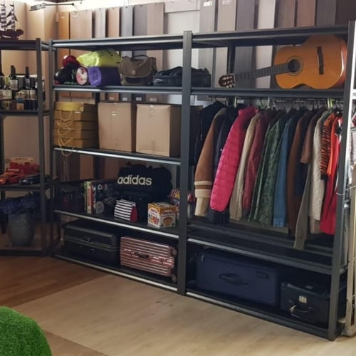 رفوف خشبية معدنية أسود 200×150 (عمق 60 سم) - ماي ر...