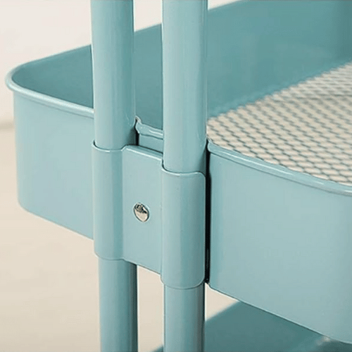 عربة منظمة بسلات حديدية اخضر