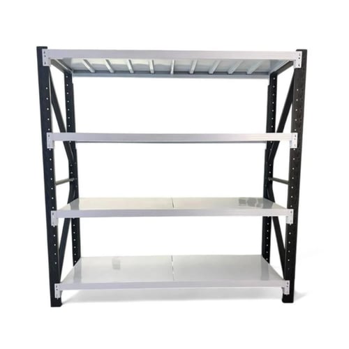 رفوف معارض 200×200 - عمق 90 سم - أبيض وأسود واسع