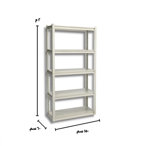 رفوف خشبية معدنية أبيض 200×150 (عمق 60 سم) - ماي ر...
