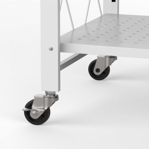 رفوف قابلة للطي 5 طبقات أبيض - ماي رفوف