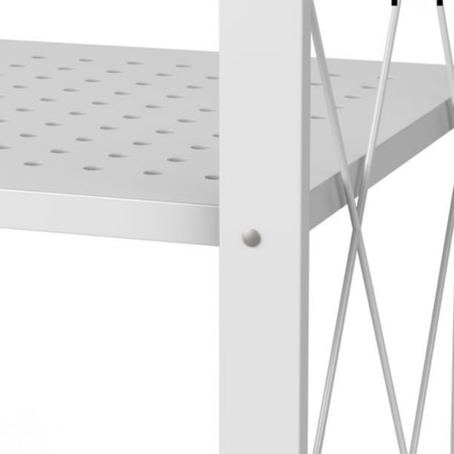 رفوف قابلة للطي 5 طبقات أبيض - ماي رفوف