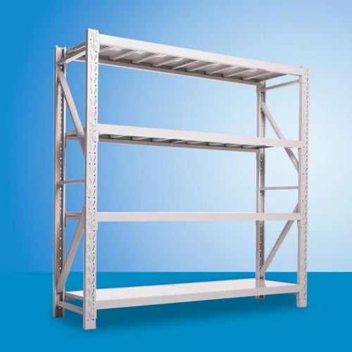 رفوف حديد أبيض 200×200 (عمق 45 سم) - حمولة 800 كجم