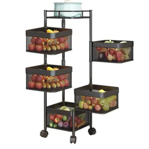 سلات منظمة مربع اسود 5 ادوار