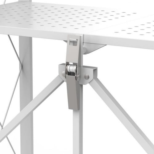 رفوف قابلة للطي 4 طبقات أبيض - ماي رفوف