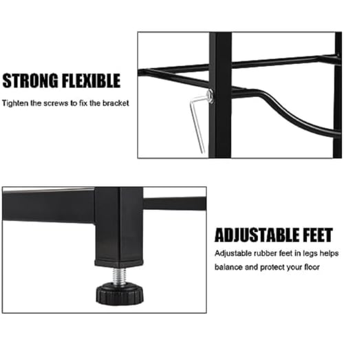 حامل قوارير الماء 4 طوابق - أسود - ماي رفوف