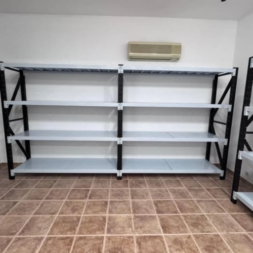 رفوف منزلية 200×200 (عمق 45) - أبيض وأسود (800 كجم...