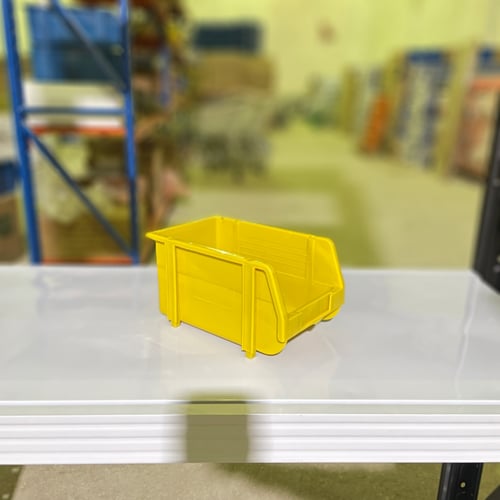 صندوق قطع غيار بلاستيك أصفر مقاس 3 - قابل للتكديس...