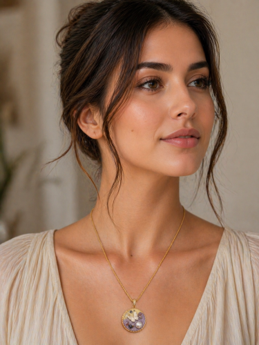 A delicate butterfly chain and a pearly sheen