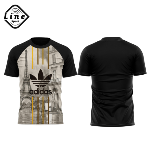 أناقة باريسية بلمسة رياضية! تي شيرت Adidas بتصميم...