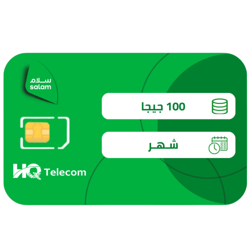 سلام شريحة بيانات 100 جيجا مسبقة الدفع | شهر